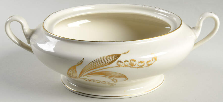 Lily of the Valley Round Vegetable No Lid by Castleton (USA)-1