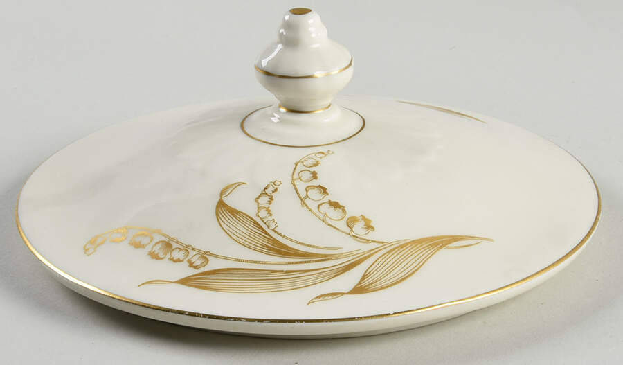 Lily of the Valley Lid for Round Vegetable by Castleton (USA)-1