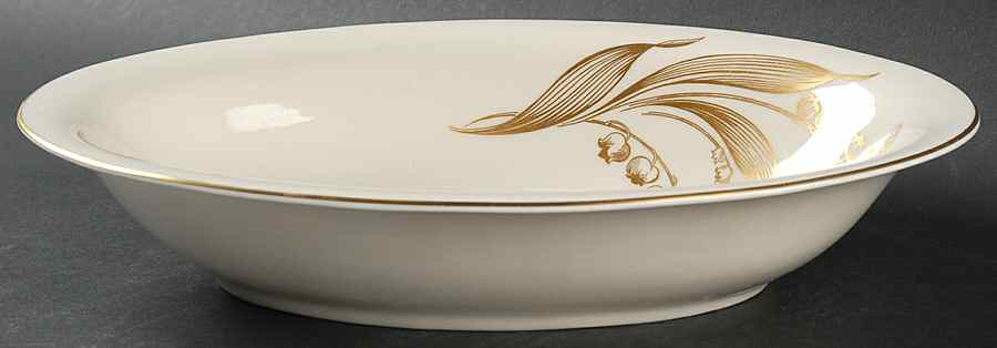 Lily of the Valley 11" Oval Vegetable Bowl by Castleton (USA)-1