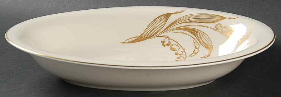 Lily of the Valley 10" Oval Vegetable Bowl by Castleton (USA)-1