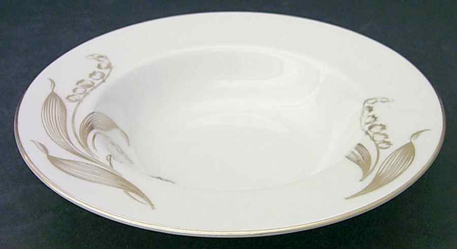 Lily of the Valley Rim Soup Bowl by Castleton (USA)-1