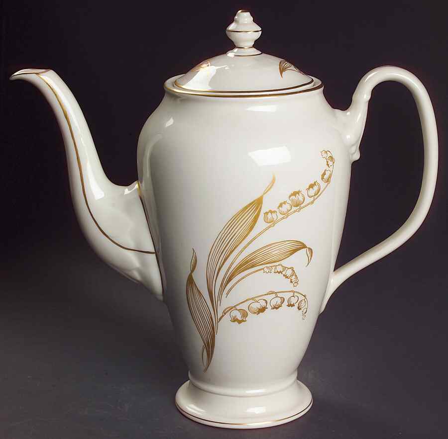 Lily of the Valley Coffee Pot & Lid by Castleton (USA)-1