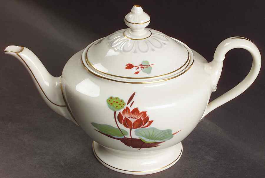 Lotus Teapot & Lid by Castleton (USA)-1