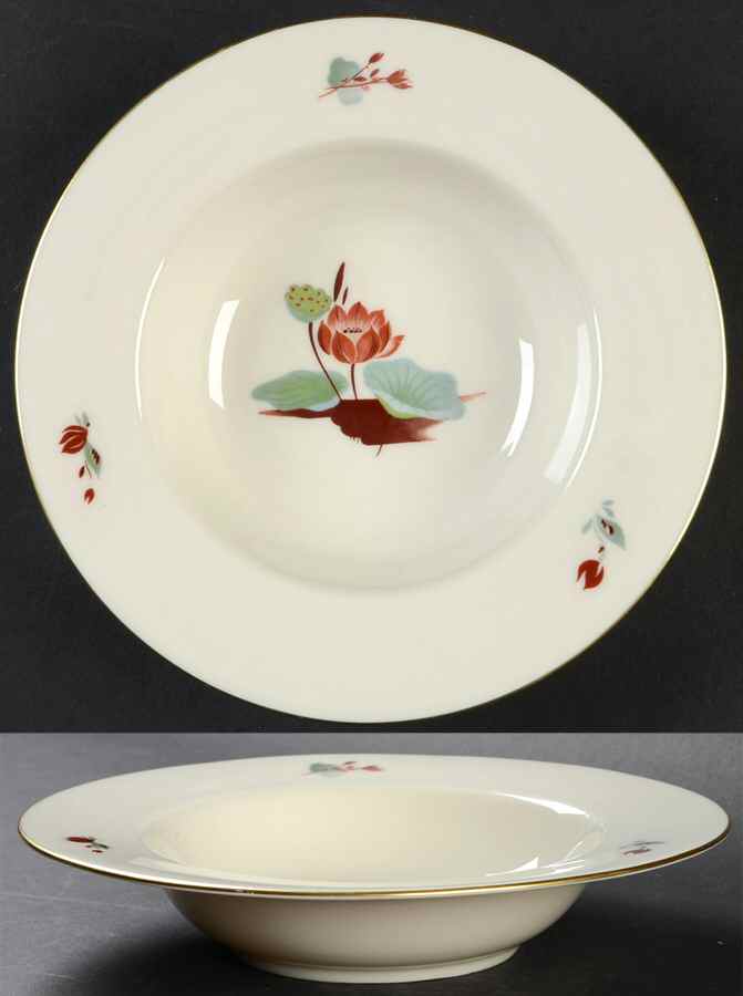 Lotus Rim Soup Bowl by Castleton (USA)-1