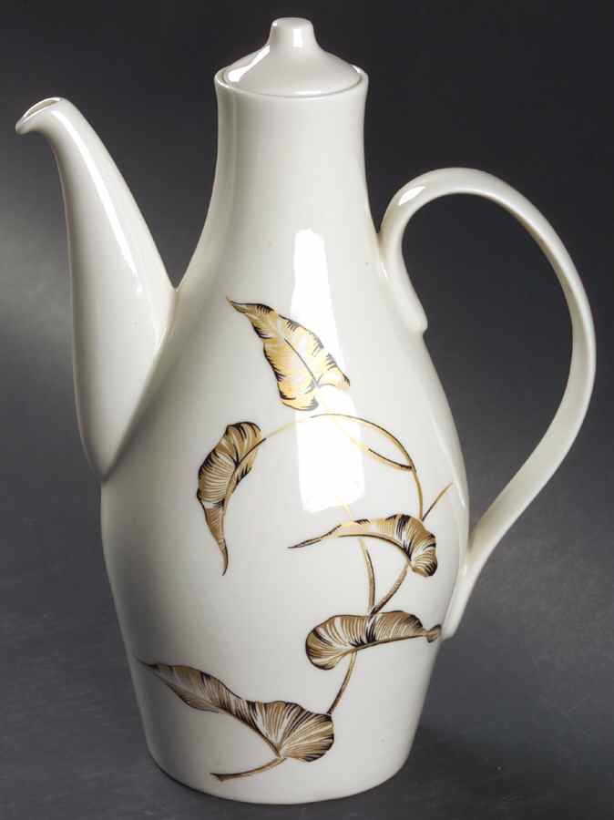 Lyana (Coupe Shape) Coffee Pot & Lid by Castleton (USA)-1