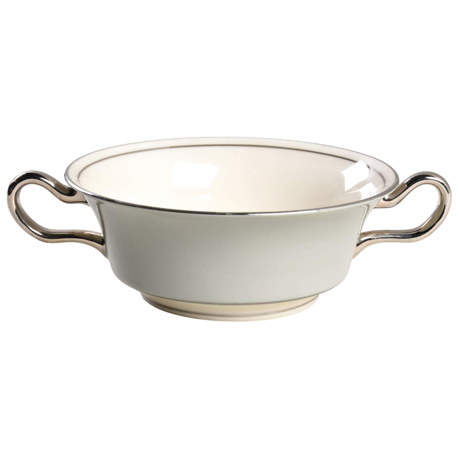 Lyric Footed Cream Soup Bowl by Castleton (USA)-1