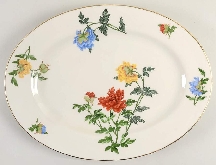 Ma Lin 15" Oval Serving Platter by Castleton (USA)-1