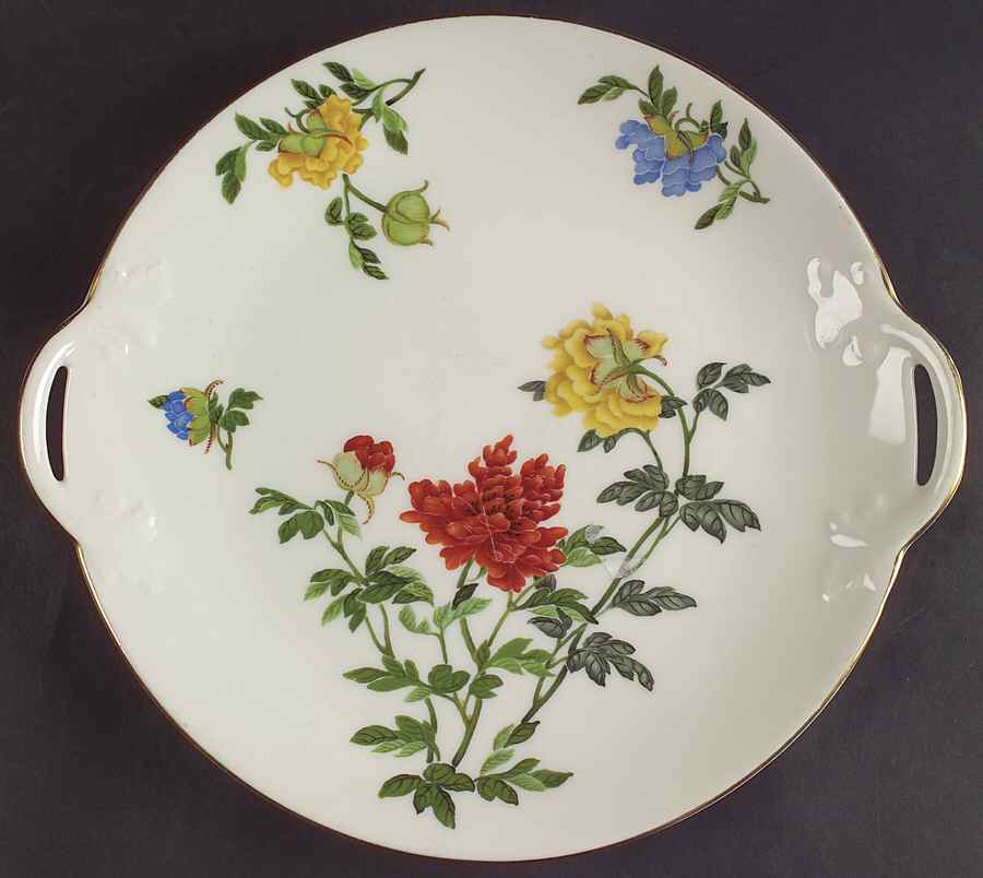 Ma Lin Handled Cake Plate by Castleton (USA)-1
