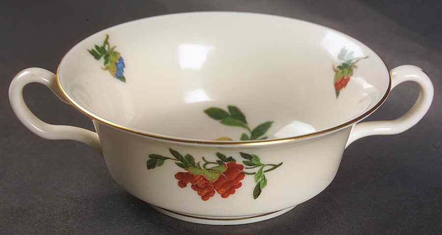 Ma Lin Footed Cream Soup Bowl by Castleton (USA)-1
