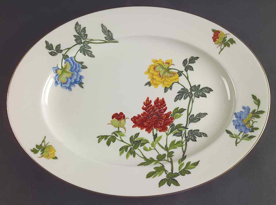 Ma Lin 13" Oval Serving Platter by Castleton (USA)-1