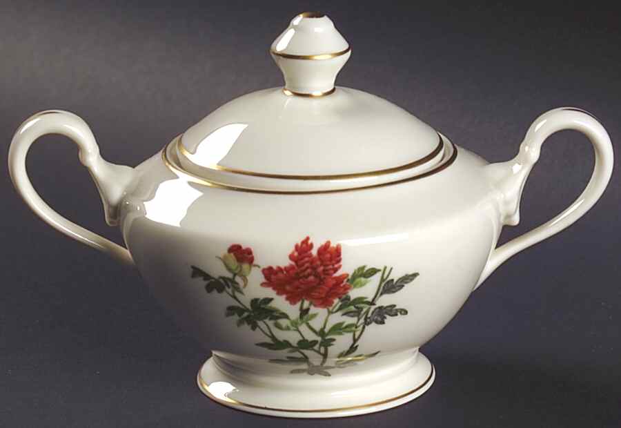 Ma Lin Sugar Bowl & Lid by Castleton (USA)-1