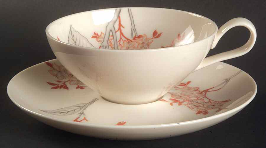 Mandalay Flat Cup & Saucer Set by Castleton (USA)-1