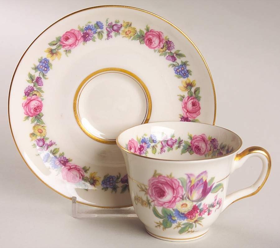 Manor Flat Demitasse Cup & Saucer Set by Castleton (USA)-1