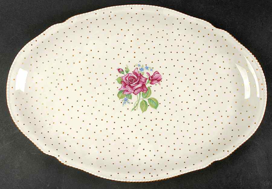 Martha Washington 16" Oval Serving Platter by Castleton (USA)-1