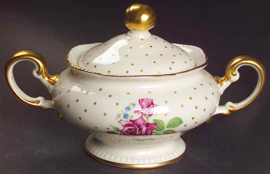 Martha Washington Sugar Bowl & Lid by Castleton (USA)-1