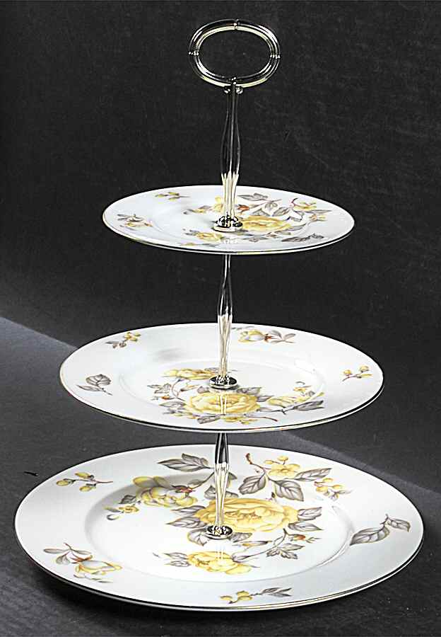 Mayfair 13 7/8"-14 1/4" 3-Tiered Serving Tray(DP,SP,BB) HC by Castleton (USA)-1
