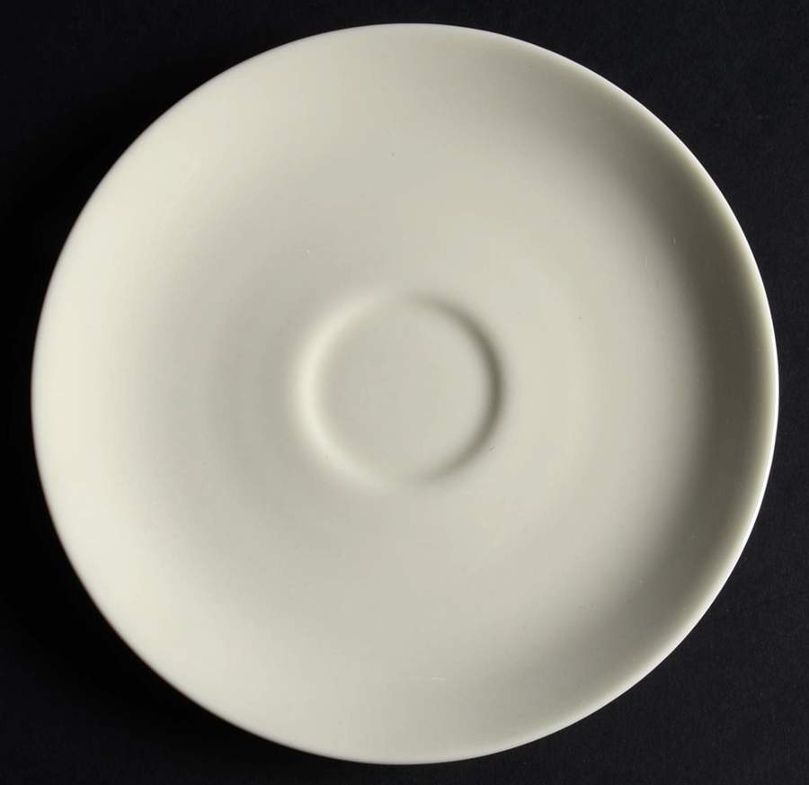 Museum White Saucer for Flat Cup by Castleton (USA)-1