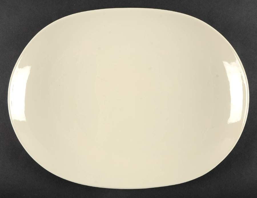 Museum White 14" Oval Serving Platter by Castleton (USA)-1