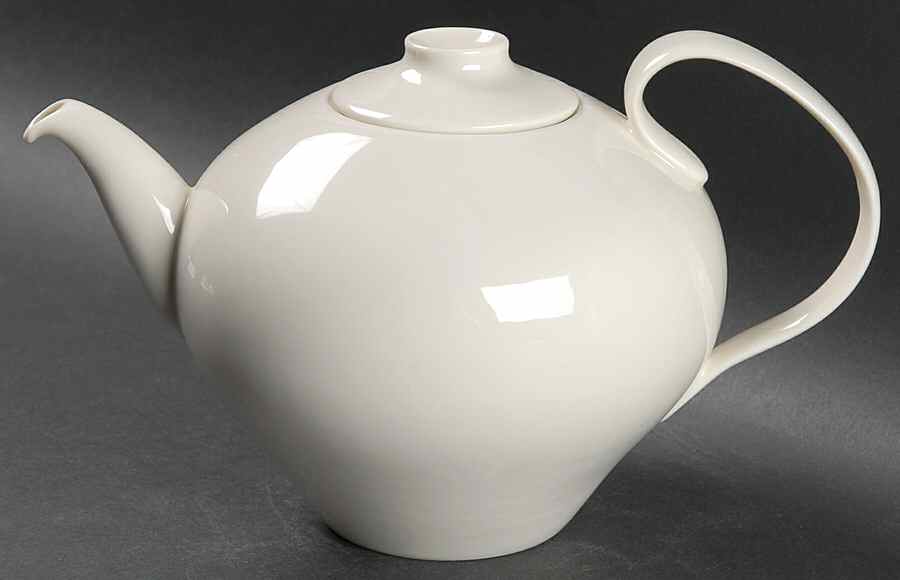 Museum White Teapot & Lid by Castleton (USA)-1