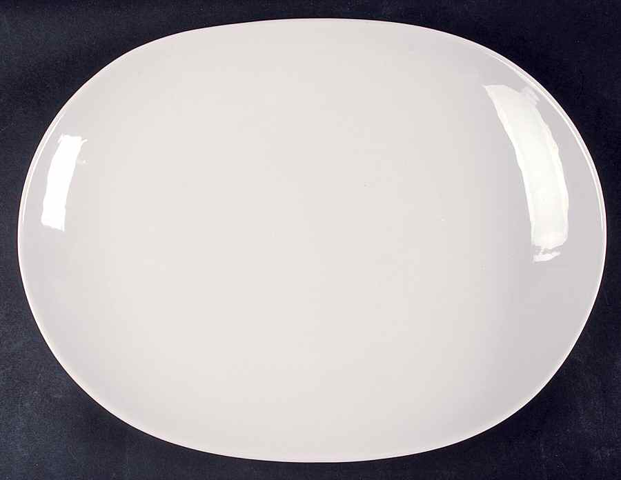 Museum White 15" Oval Serving Platter by Castleton (USA)-1
