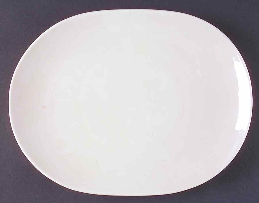Museum White 12" Oval Serving Platter by Castleton (USA)-1