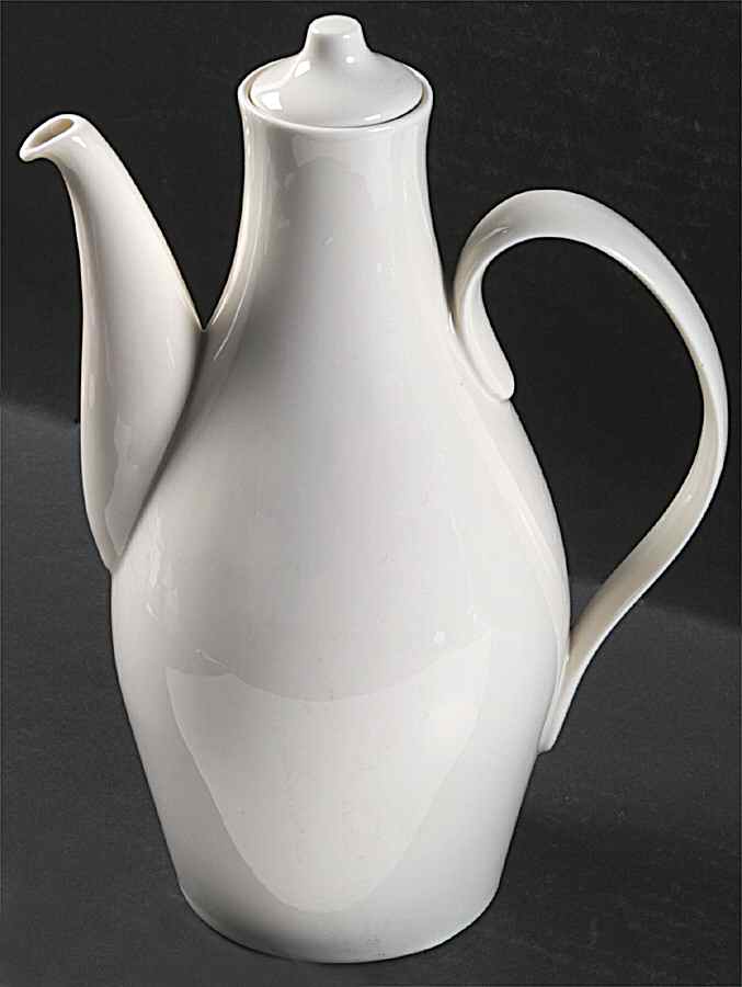 Museum White Coffee Pot & Lid by Castleton (USA)-1