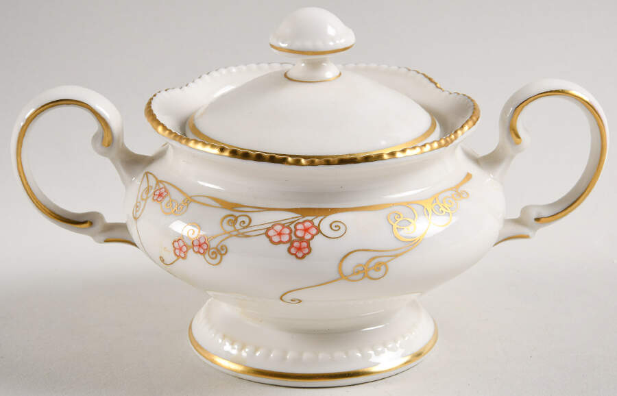 Nouvelle Sugar Bowl & Lid by Castleton (USA)-1
