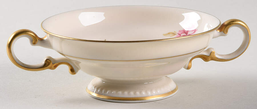 Peony Footed Cream Soup Bowl by Castleton (USA)-1