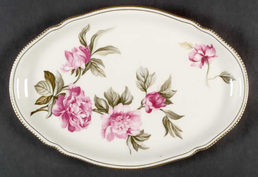 Peony 13" Oval Serving Platter by Castleton (USA)-1