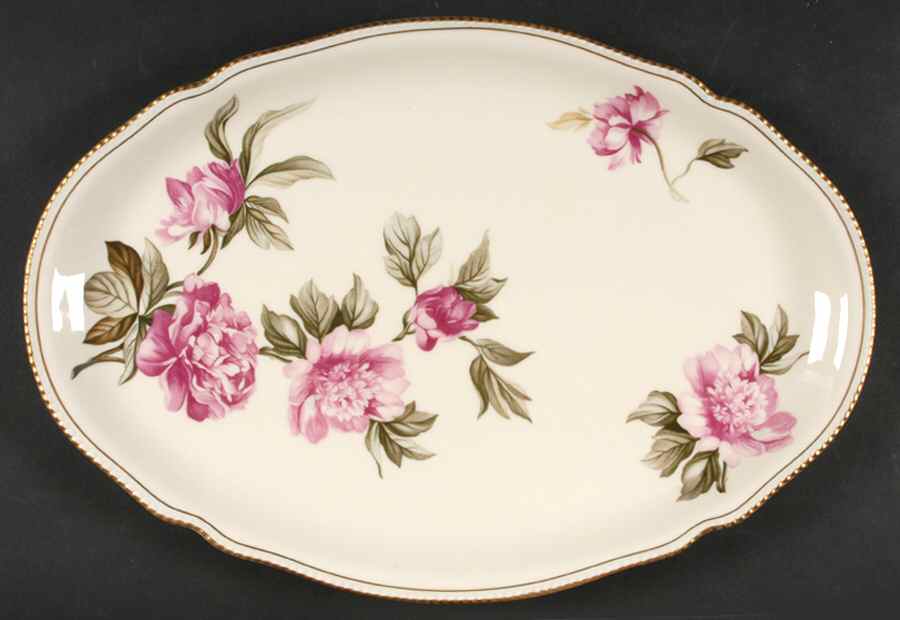 Peony 16" Oval Serving Platter by Castleton (USA)-1