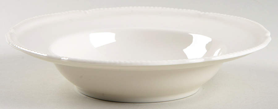 Pearl White Rim Soup Bowl by Castleton (USA)-1