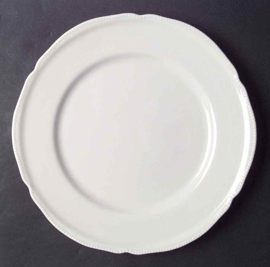 Pearl White Dinner Plate by Castleton (USA)-1
