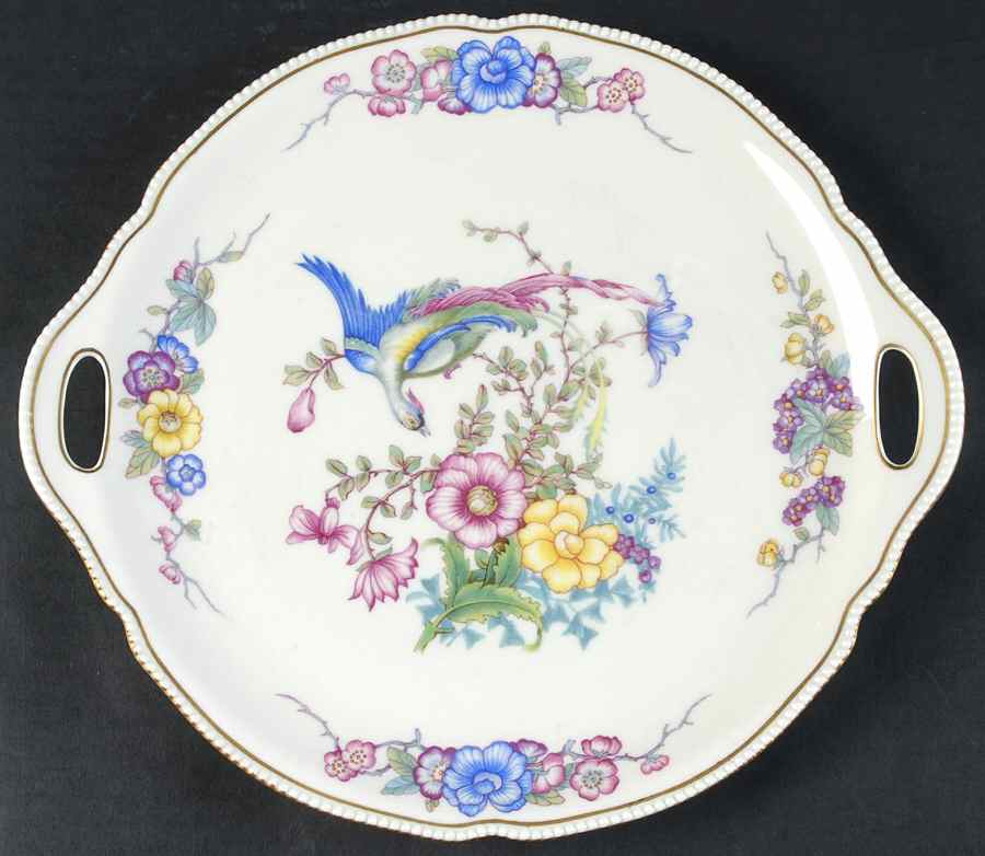 Phoenix Handled Cake Plate by Castleton (USA)-1