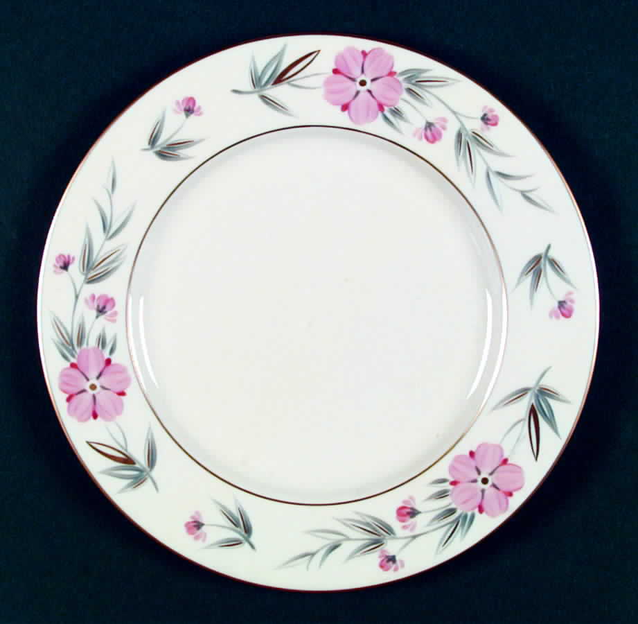 Priscilla (Gold Trim) Dinner Plate by Castleton (USA)-1