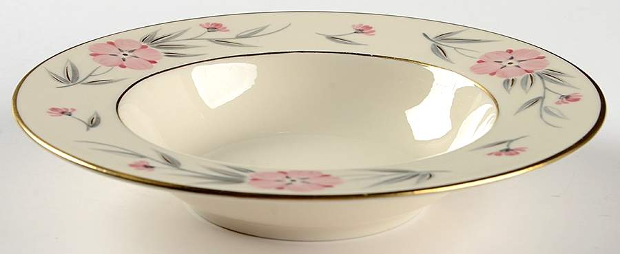 Priscilla (Gold Trim) Rim Soup Bowl by Castleton (USA)-1