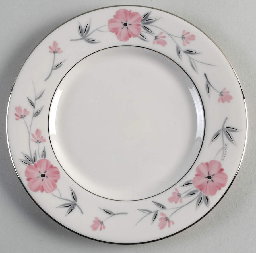 Priscilla (Platinum Trim) Salad Plate by Castleton (USA)-1