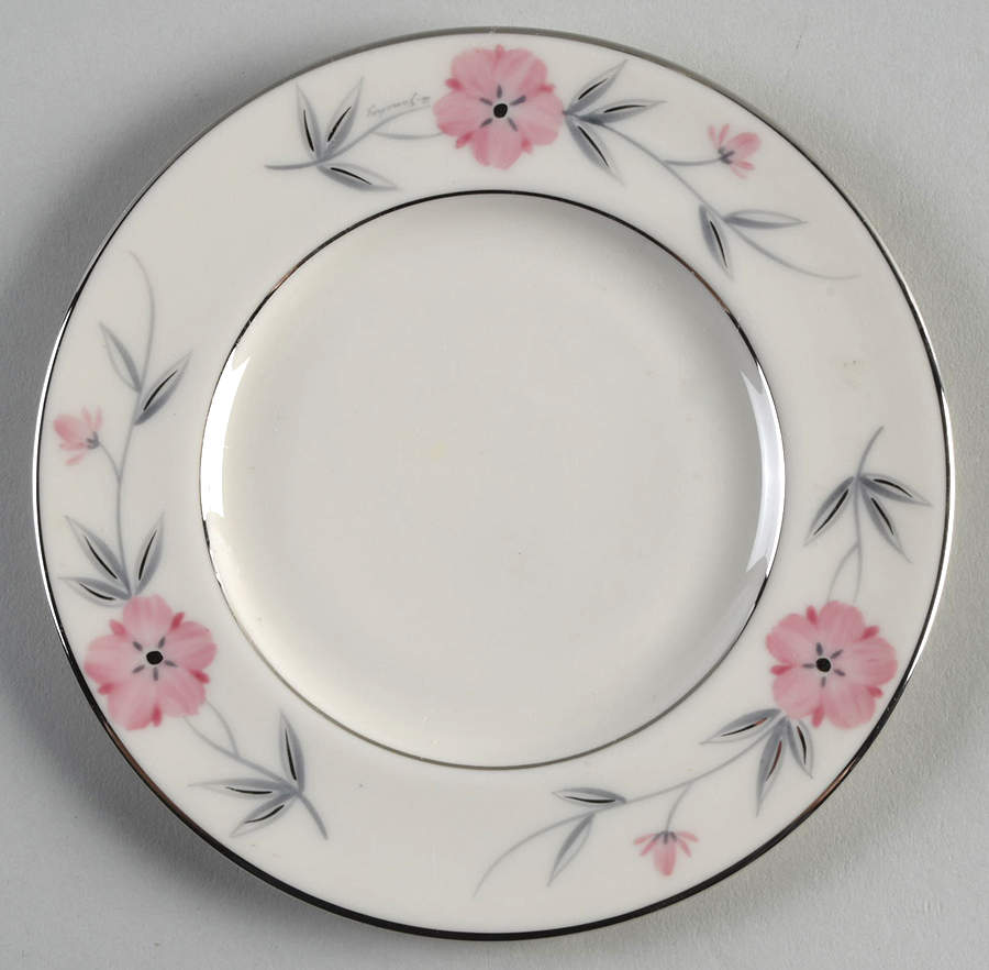 Priscilla (Platinum Trim) Bread & Butter Plate by Castleton (USA)-1