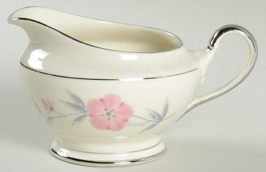 Priscilla (Platinum Trim) Creamer by Castleton (USA)-1