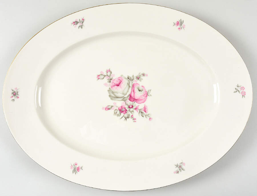 Rosalie 18" Oval Serving Platter by Castleton (USA)-1