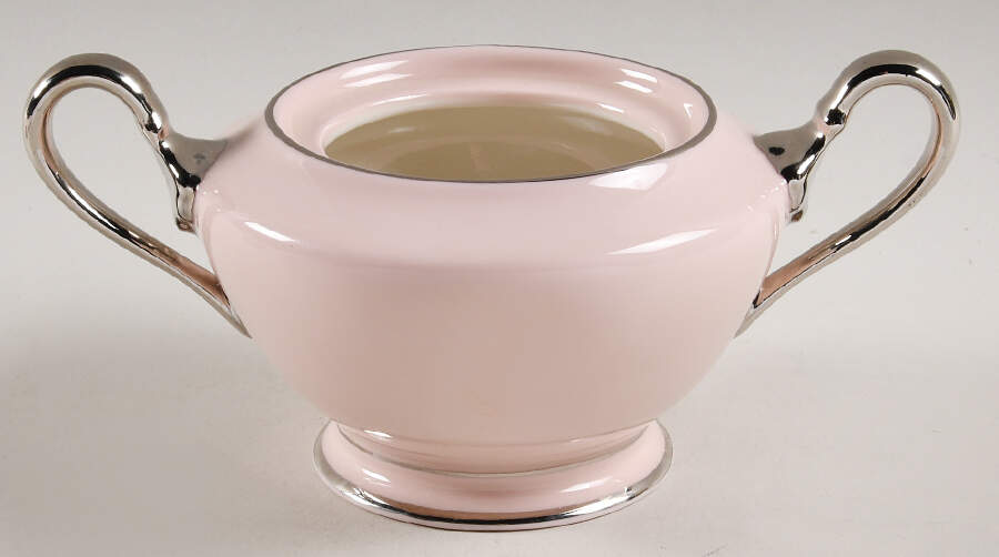 Shell Pink Sugar Bowl No Lid by Castleton (USA)-1