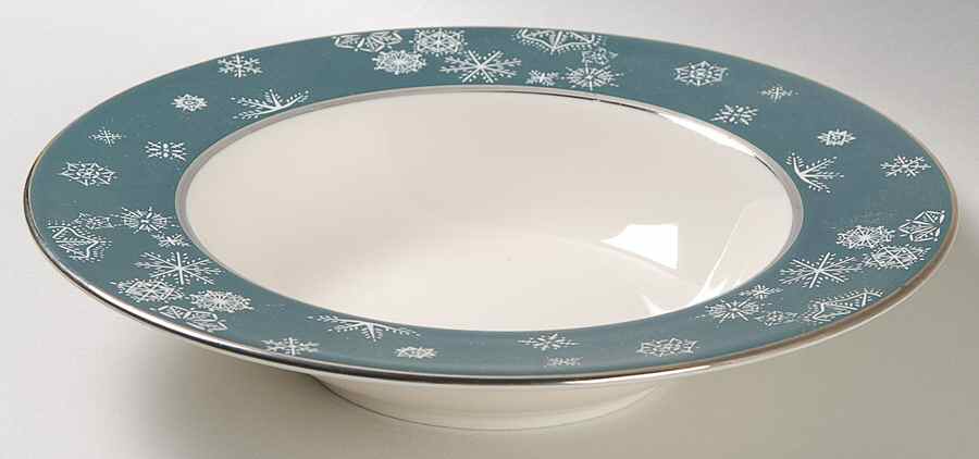 Snowflake Rim Soup Bowl by Castleton (USA)-1