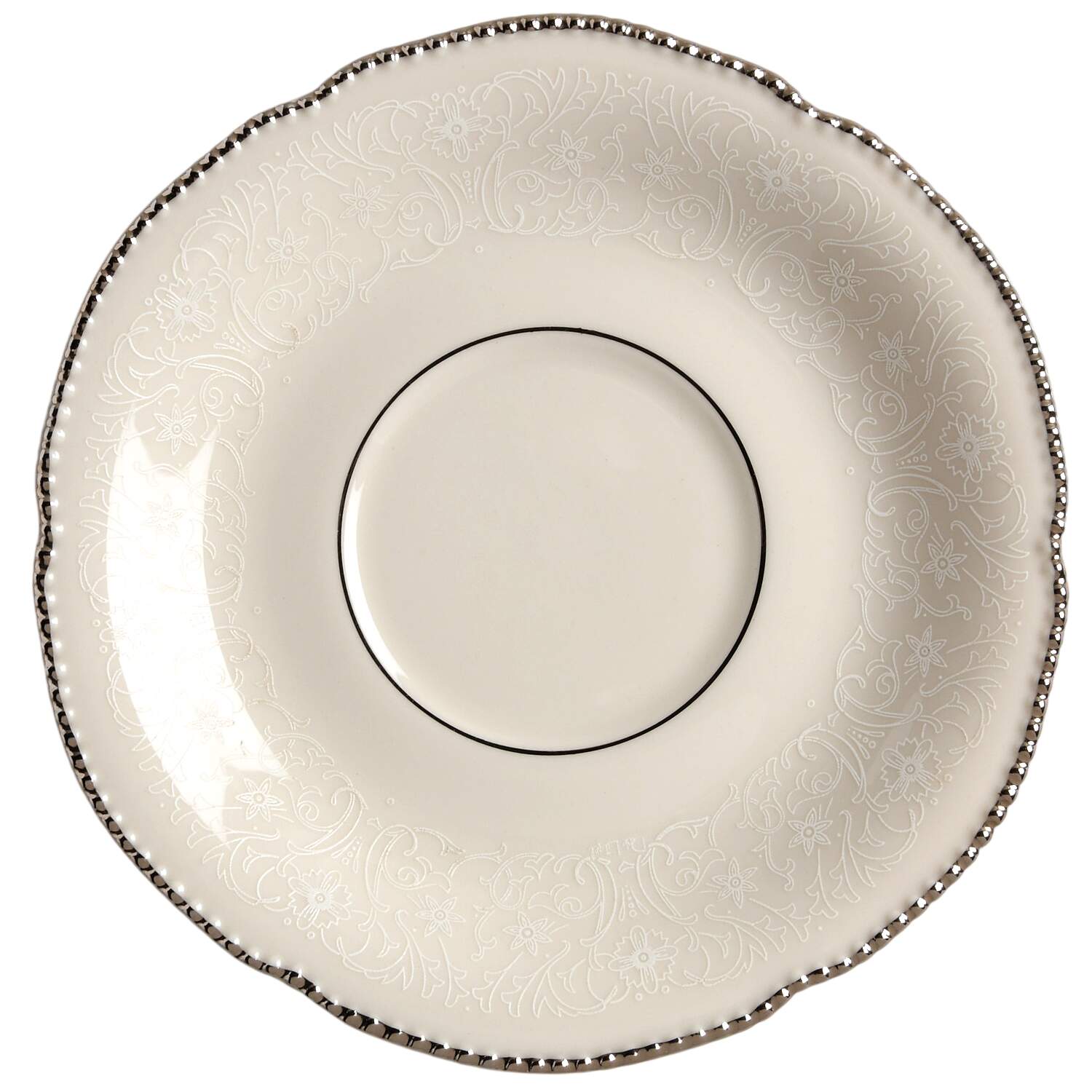 Snowflower Saucer by Castleton (USA)-1