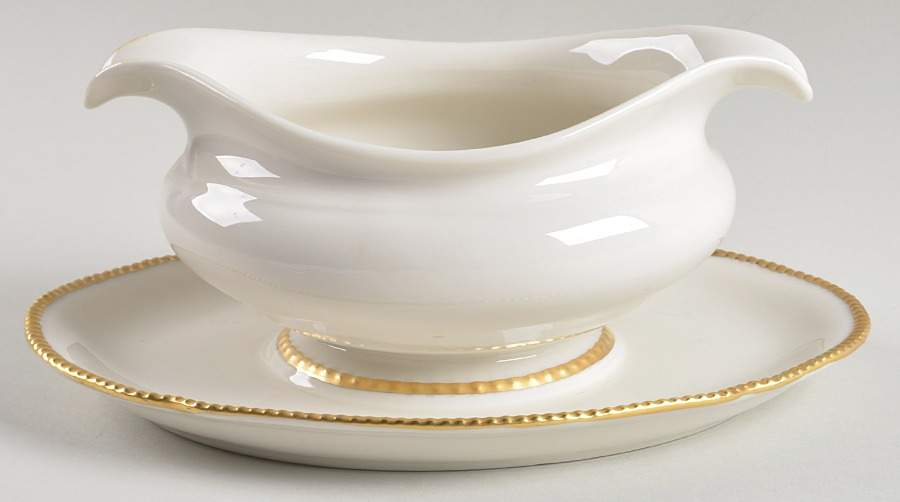 Sovereign Gravy Boat with Attached Underplate by Castleton (USA)-1