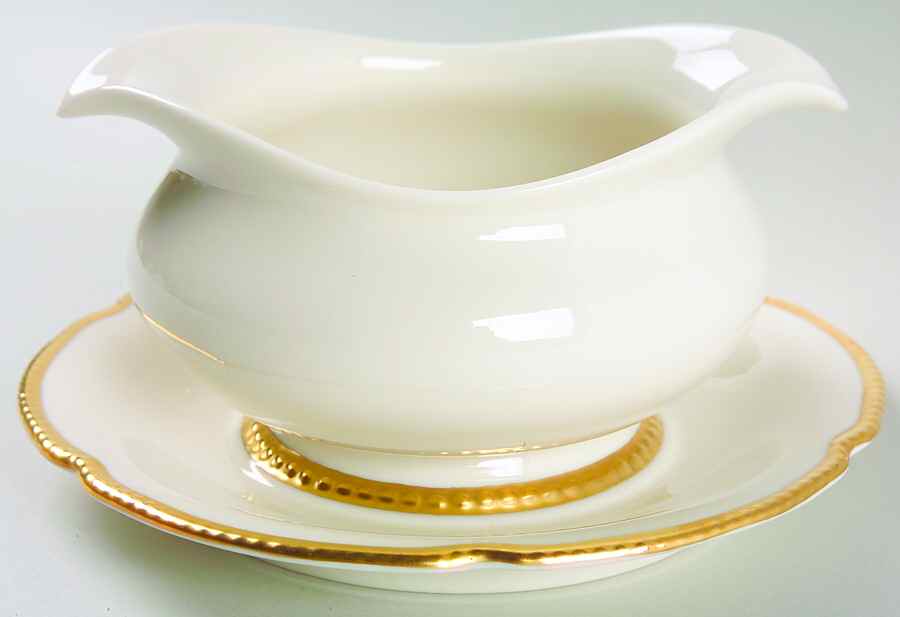 Sovereign Gravy Boat with Attached Underplate by Castleton (USA)-1