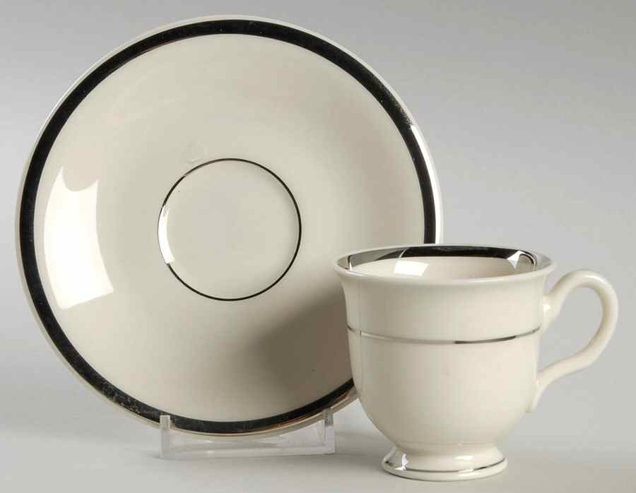St. Regis Footed Demitasse Cup & Saucer Set by Castleton (USA)-1