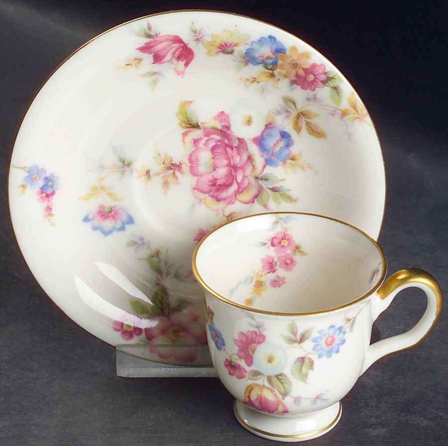Sunnybrooke Footed Demitasse Cup & Saucer Set by Castleton (USA)-1