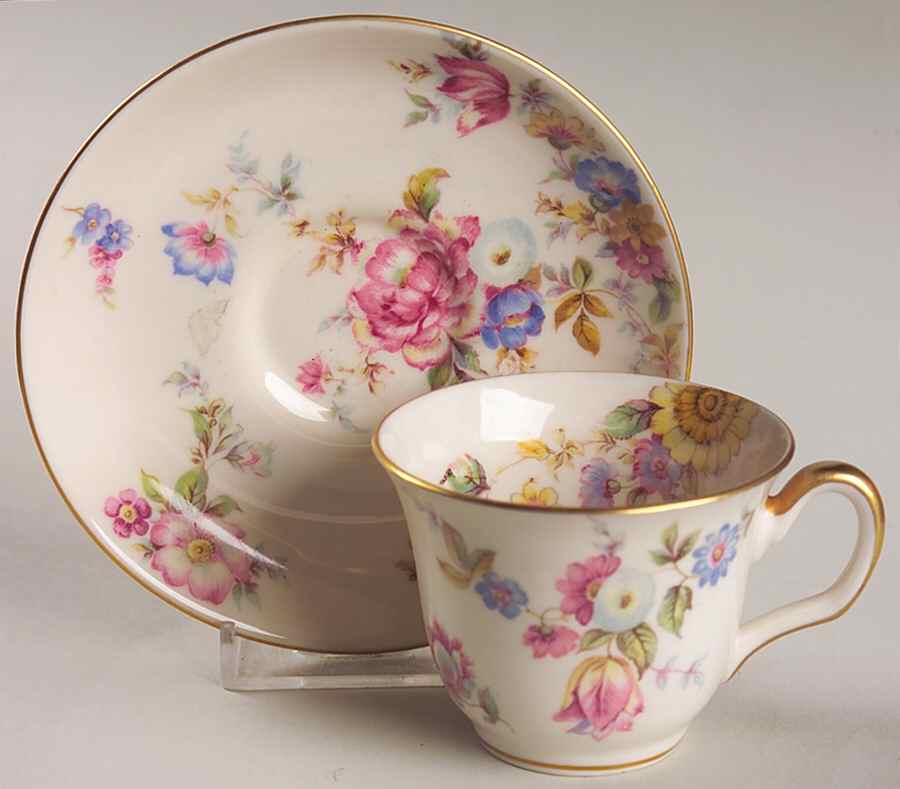 Sunnybrooke Flat Demitasse Cup & Saucer Set by Castleton (USA)-1