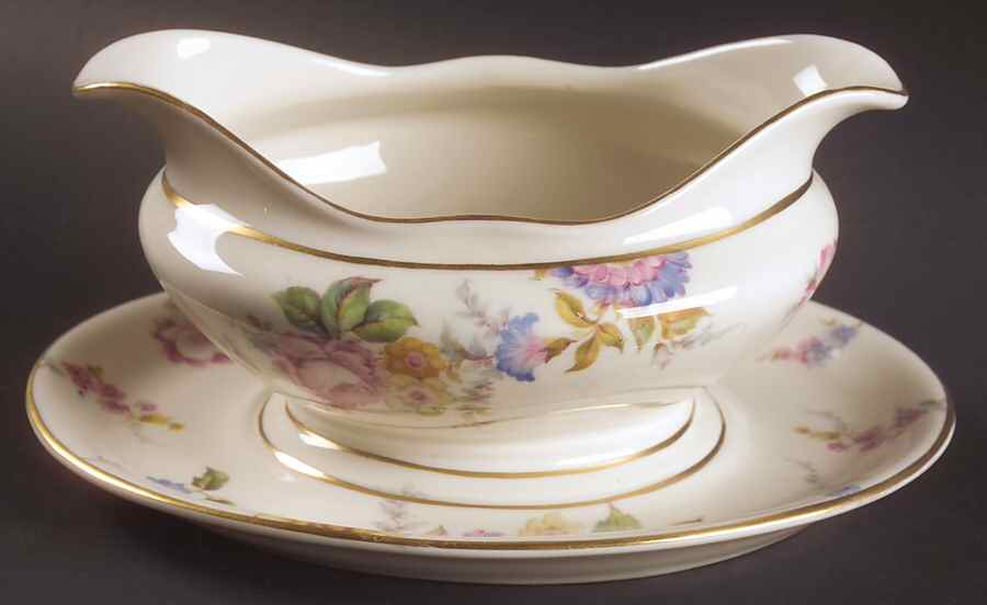 Sunnybrooke Gravy Boat with Attached Underplate by Castleton (USA)-1