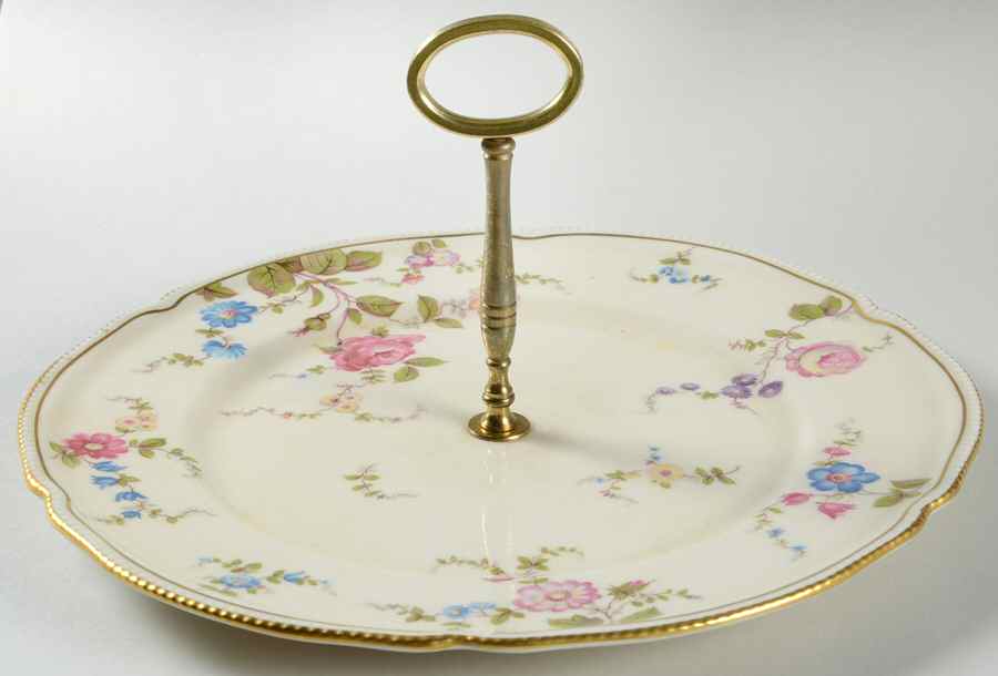 Sunnyvale Round Serving Plate with Handle (DP) by Castleton (USA)-1