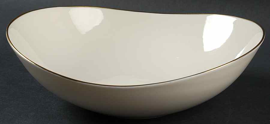 Symmetra (Gold) 9" Oval Vegetable Bowl by Castleton (USA)-1